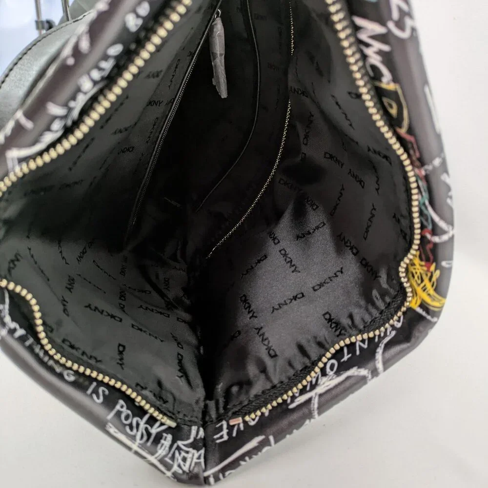 DKNY Tilly Backpack Black Graffiti - NWOT